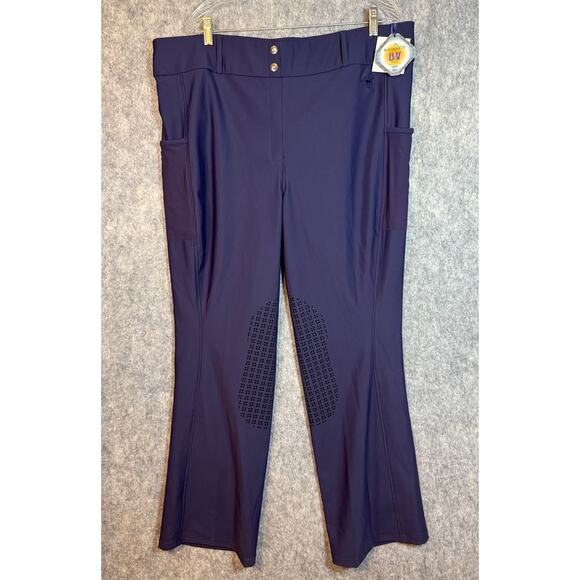 Piper Navy Boot Cut Equestrian Pants - Picture 1 of 10